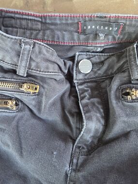 Sanctuary Black Zip-Accent Pants